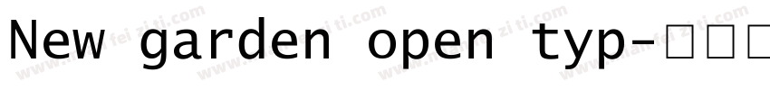 New garden open typ字体转换